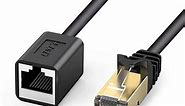 J&D Ethernet Extension Cable, Cat 6 Ethernet Extender Cable Adapter (15 Feet) Support Cat6 / Cat5e / Cat5 Standards, RJ45 Cords Shielded Male to Female