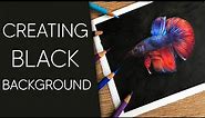Create a Black Background with Coloured Pencils
