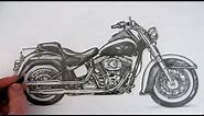 How to Draw a Motorcycle: Harley-Davidson Softail