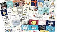 60 Unique Birthday Cards,Birthday Cards Bulk With Message Inside,5 x 7 inches Happy Birthday Cards Assortment,Assorted Birthday Cards With Envelopes and Stickers in Birthday Cards Bulk Boxed Set.