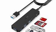 USB Hub 3.0 Splitter, TSUPY USB 3.0 Hub Multi USB Adapter Port Expander with 4ft Cable, SD/TF Card Reader & 3 USB 3.0 Ports Compatible for PC, Laptops, Surface Pro, MacBook, iMac Pro