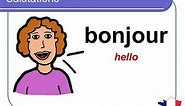 French Lesson 3 - GREETINGS Polite Words Expressions - Salutations Politesse - Saludar en francés