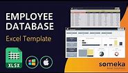 Employee Database Template | Record, track and analyze HR data in Excel!