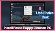 How to Install Fossa Puppy Linux to your Hard Drive using Bootable USB