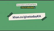 Help Khan Academy this giving season