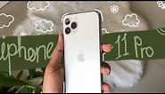 ☁️iPhone 11 Pro aesthetic unboxing + ASMR (256gb, white/silver) 2021 |plus260 tech