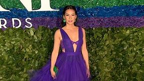 Lucy Liu in striking purple gown at the 73rd Annual Tony Awards