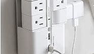 ECHOGEAR USB Wall Charger Surge Protector with 4 Pivoting AC Outlets & 2 USB Ports – Packs 1080 Joules of Surge Protection & Installs On Existing Outlets to Protect Gear & Increase Outlet Capacity