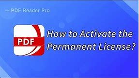 How to Activate the Permanent License?|#PDFReaderPro