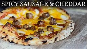 Spicy Sausage & Cheddar Cheese Pizza Recipe In Roccbox Pizza Oven