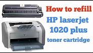 How to refill HP laserjet 1020 plus toner cartridge || Krishna chand ||