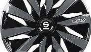 Sparco SPC1691BKGR 16-inch Lazio Wheel Covers Black/Grey