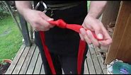 how to make an easy climbing waist and chest harness from rope or webbing