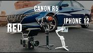 iPhone 12 vs Canon R5 vs RED // Hyundai Elantra Shoot-Out