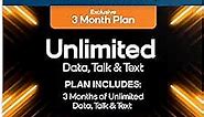 Boost Mobile Prepaid SIM Card | Unlimited Talk & Text | 3 Month Unlimited Data Plan for Unlocked Cell Phones | Pay As You Go I No Contracts
