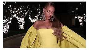 Beyoncé Wears a Dramatic Yellow Gown to the 2022 Oscars