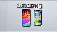 Iphone 15 Pro Max vs Iphone x speed test