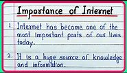 Importance of internet essay | Essay on Importance of internet | 10 lines on Importance of internet