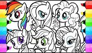 My Little Pony Coloring Book Pages | How to Draw and Color My Little Pony Movie Mane 6
