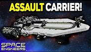 EPIC Assault Carrier In Space Engineers! - Workshop Review