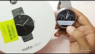 Moto 360 Smartwatch (Android Wear) Unboxing & Setup