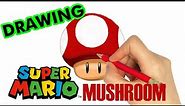 how to draw Super Mario Mushroom | Art Therapy