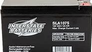 Interstate Batteries 12V 8Ah Battery (SLA1075) Sealed Lead Acid Rechargeable SLA AGM (F1 Terminal) Wireless Internet UPS Systems, FIOS, SP12-7