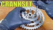 Vintage triple crankset assembly is more complicated. Easy guide for chainrings installation.
