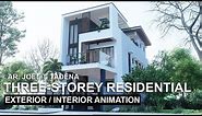 3 STOREY WITH ROOF DECK HOUSE DESIGN NARROW MODERN HOUSE