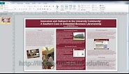 Microsoft Publisher: Conference Poster Sessions