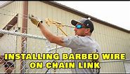 How We Install Barbed Wire On Top Of Chain Link Fence