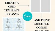 How to create a grid in Canva so you can print multiple copies per page. BONUS TIP at the end!!