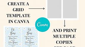 How to create a grid in Canva so you can print multiple copies per page. BONUS TIP at the end!!