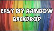 EASY DIY RAINBOW BACKDROP $8 🌈 | VEDA 11| HeathersMommyLife