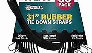 Rubber Bungee Cords with Hooks - Heavy Duty Tarp and Cargo Straps - Made in USA