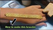 How to make a hollow chain bracelet | How to make a gold bracelet