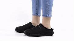 Ecetana Womens Comfortable Memory Foam Slippers Plush Fleece Lined House Shoes