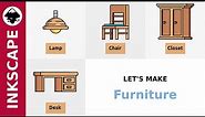 Inkscape Tutorial: How to draw Basic Furniture