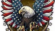 American Bald Eagle American Flag Love it or Leave it. Large Decal is 12" in Size