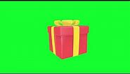 Gift Box Icon Animation with Green Screen Background