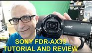 Detailed Review and Tutorial for Sony FDR-AX33 4K UHD Handycam Camcorder
