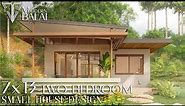 SMALL BEACH HOUSE DESIGN SIMPLE HOUSE DESIGN 2-BEDROOM 7X13 METERS