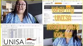 What my UNISA assignments look like | Online assignment submission
