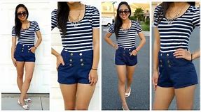 High-waisted Shorts with Pockets Tutorial