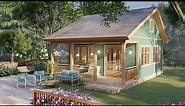( 400 sqft ) Tiny House Design 6 x 6 m ( 20 x 20 Ft ) Cozy Home Living