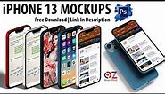 Best PSD iPhone 13 Mockups || Photoshop Tutorial || Free Download || Ozzie Offical #ozzieofficial