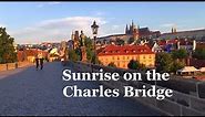 Sunrise at the Charles Bridge. Prague, Czech Republic