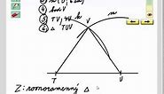 Rýsování (konstrukce rovnoramenného trojúhelníku), Geometrie pro 4.ročník, str. 47, cv. 3c