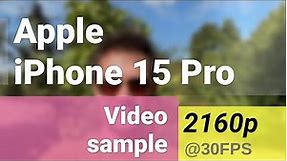 4K 2160p 30fps (selfie camera) - Apple iPhone 15 Pro selfie video sample