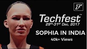 Sophia in India|First Humanoid Robot|Techfest IIT Bombay